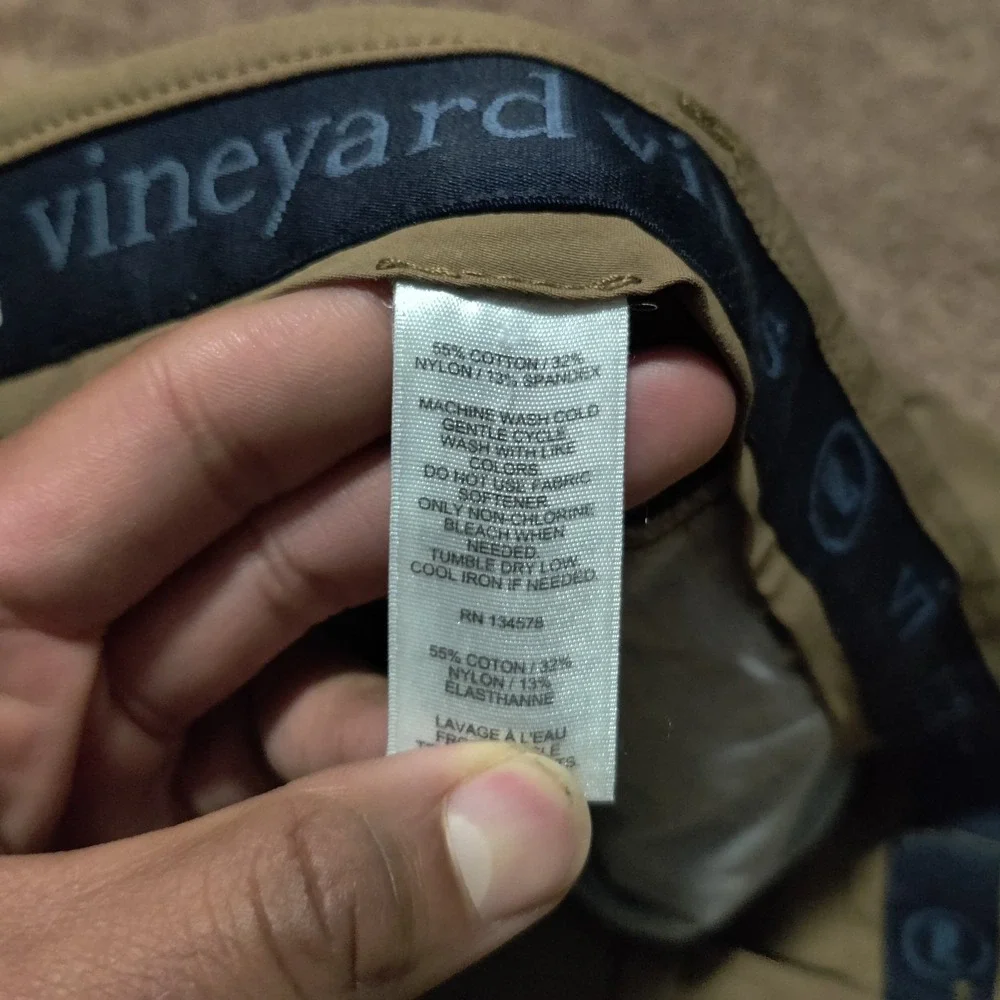 Vineyard Vines On The Go Pant Khaki Mens Size 36 x 32 (Fits 36 x 29) Golf Preppy